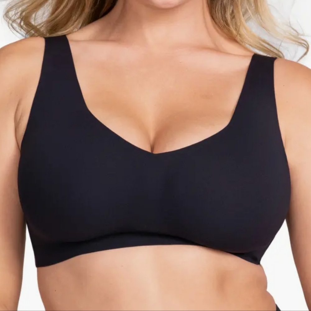 Honeylove Seamless V Neck Black Bra Size 1X